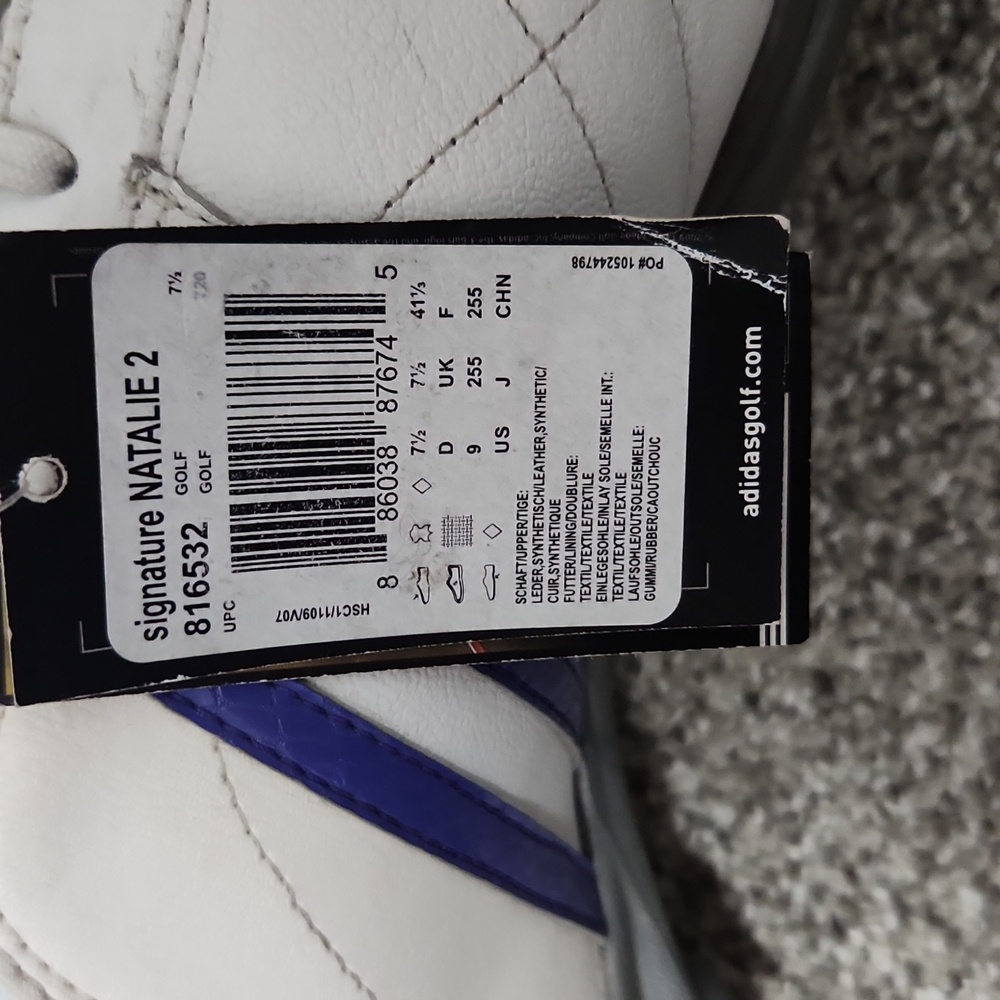 Women's White and Purple Athletic Sneakers - Picture 8 of 8